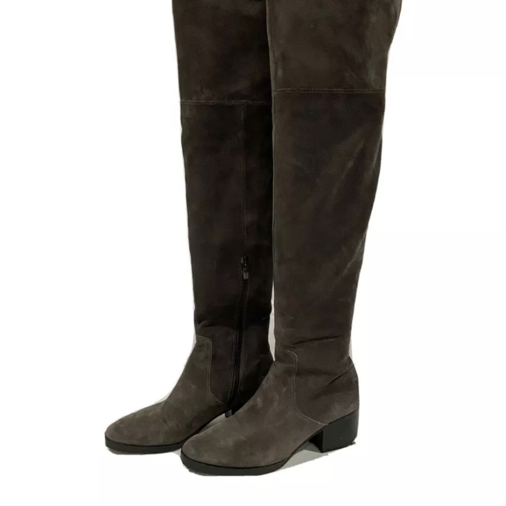Via Spiga Gray Suede Thigh Hi Boots 6